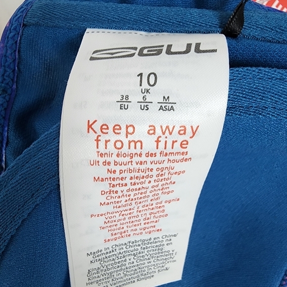 Gul Bandeau Blue & Pink Marbled Removable Straps Ladies Bikini Top Size S NWT - Picture 3 of 3